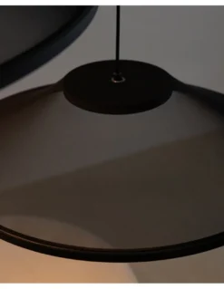 Lámpara colgante empotrable Warp - Arkoslight - Pantalla textil, translúcida