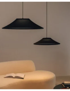 Lámpara colgante empotrable Warp - Arkoslight - Pantalla textil, translúcida