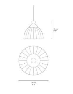 Lámpara colgante Eperara-Siapidara Single S-A - PET Lamp - Lámpara artesanal verde, fibra natural