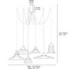 Lámpara colgante Eperara-Siapidara Set 6 - PET Lamp - Lámpara artesanal de araña, materiales reciclados