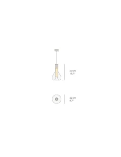 Lámpara Colgante Eris - LZF - Lámpara de techo LED, diseño en vidrio y madera