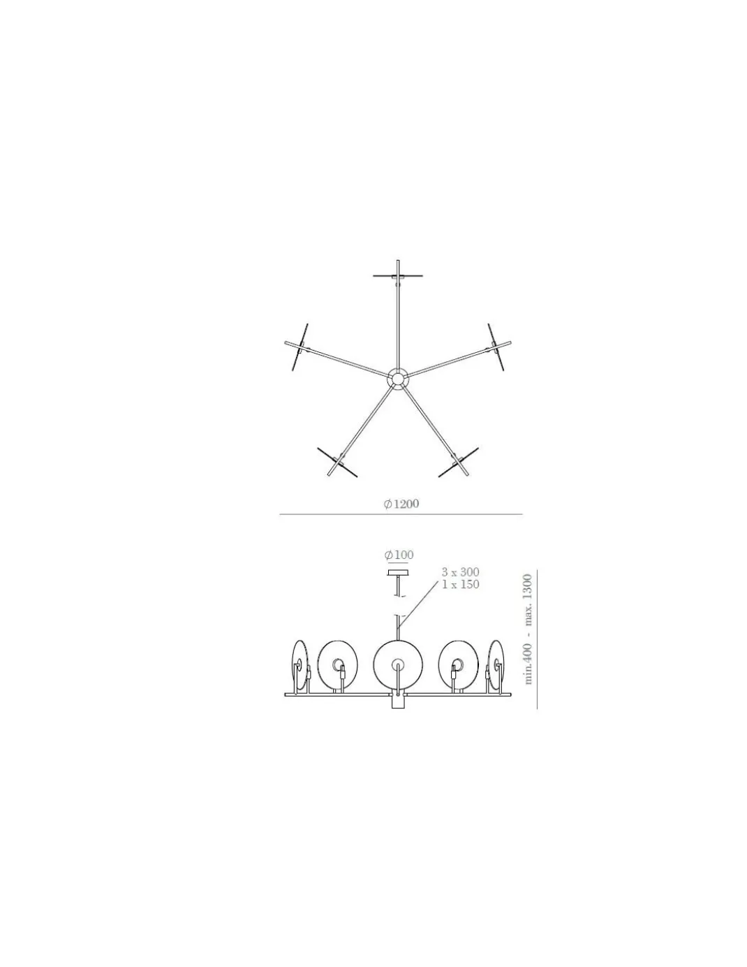 Lámpara colgante Erto - Aromas - Lámpara de alabastro, Ø 120 cm, LED 2700K