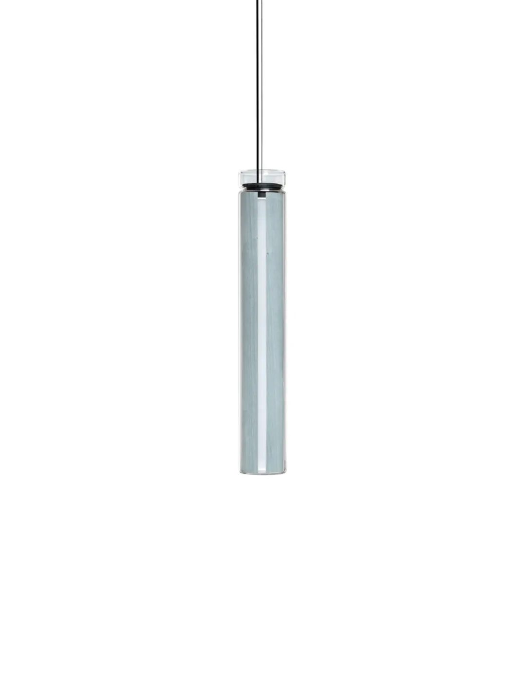 Lámpara colgante Estela Vertical - LZF - Lámpara de techo LED tubular, madera+vidrio