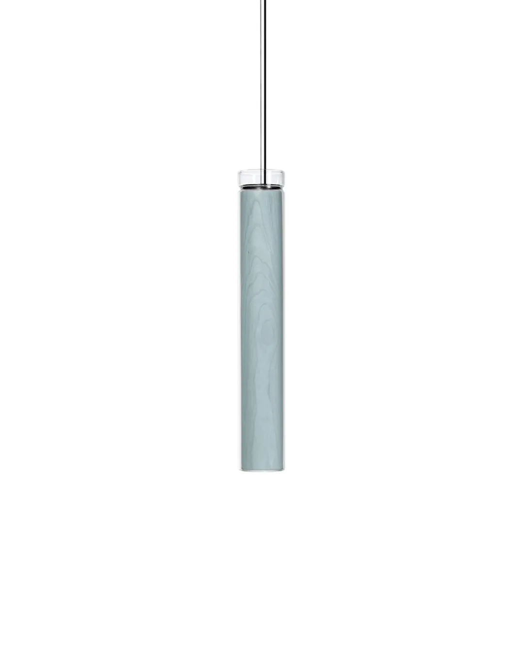 Lámpara colgante Estela Vertical - LZF - Lámpara de techo LED tubular, madera+vidrio