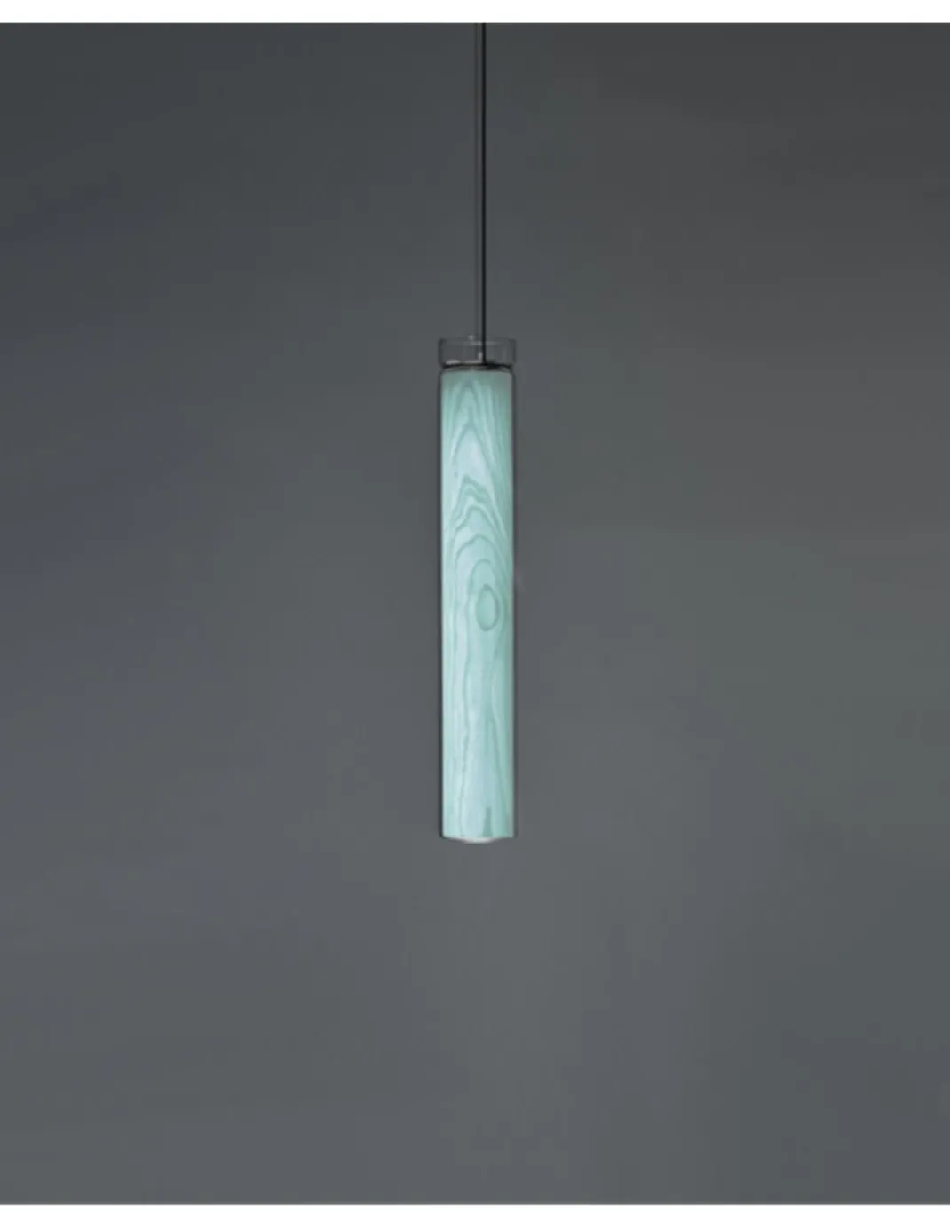 Lámpara colgante Estela Vertical - LZF - Lámpara de techo LED tubular, madera+vidrio