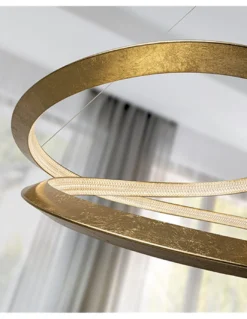 Lámpara colgante Eternity – Schuller – Diseño decorativo dorado, 2 tamaños