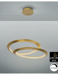 Lámpara colgante Eternity – Schuller – Diseño decorativo dorado, 2 tamaños