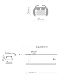 Lámpara colgante Evo R - Beneito & Faure - Lámpara de techo lineal LED, idónea para oficina