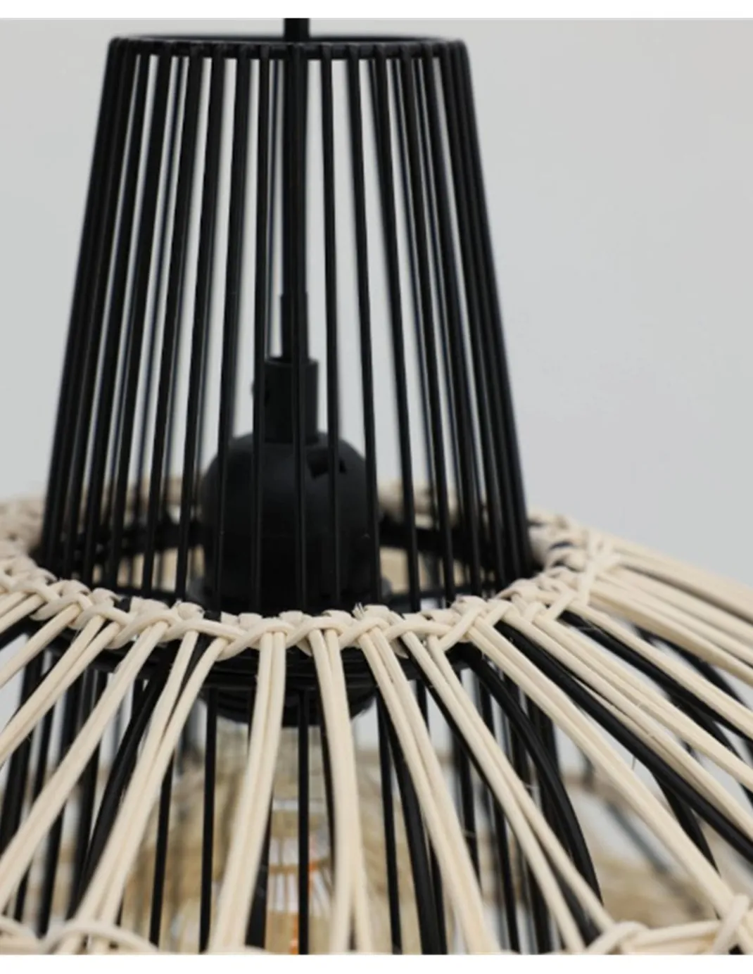 Lámpara colgante Farah - IDP Lampshades - Lámpara boho chic de ratán