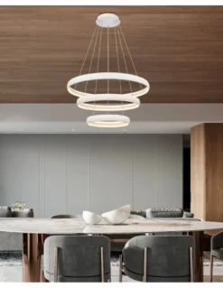 Lámpara colgante Flats - Mantra - Lámpara LED de diseño con triple aro luminoso