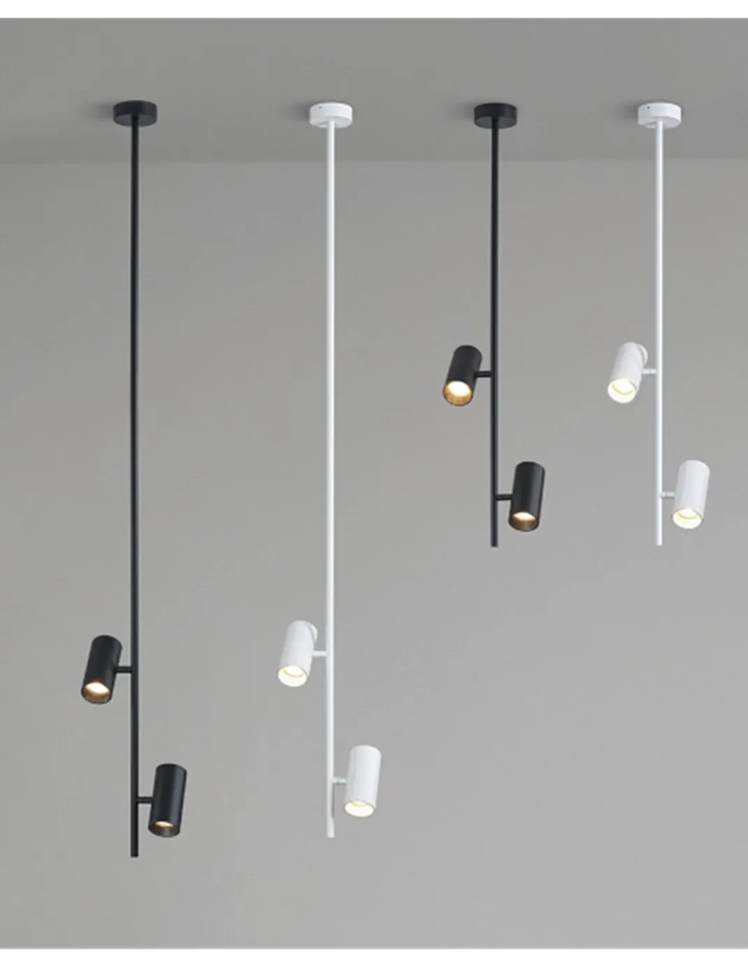 Lámpara colgante Gina - ACB - Colgante con 2 luces orientables de diseño minimalista