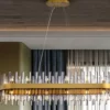 Lámpara colgante Grace - Schuller - Diseño ovalado, barras de cristal