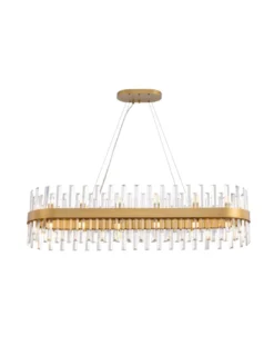 Lámpara colgante Grace - Schuller - Diseño ovalado, barras de cristal
