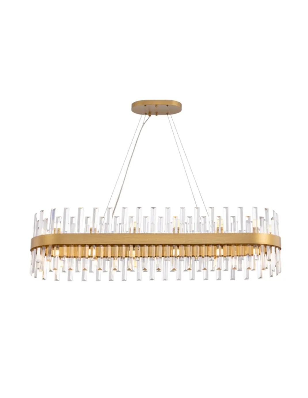 Lámpara colgante Grace - Schuller - Diseño ovalado, barras de cristal