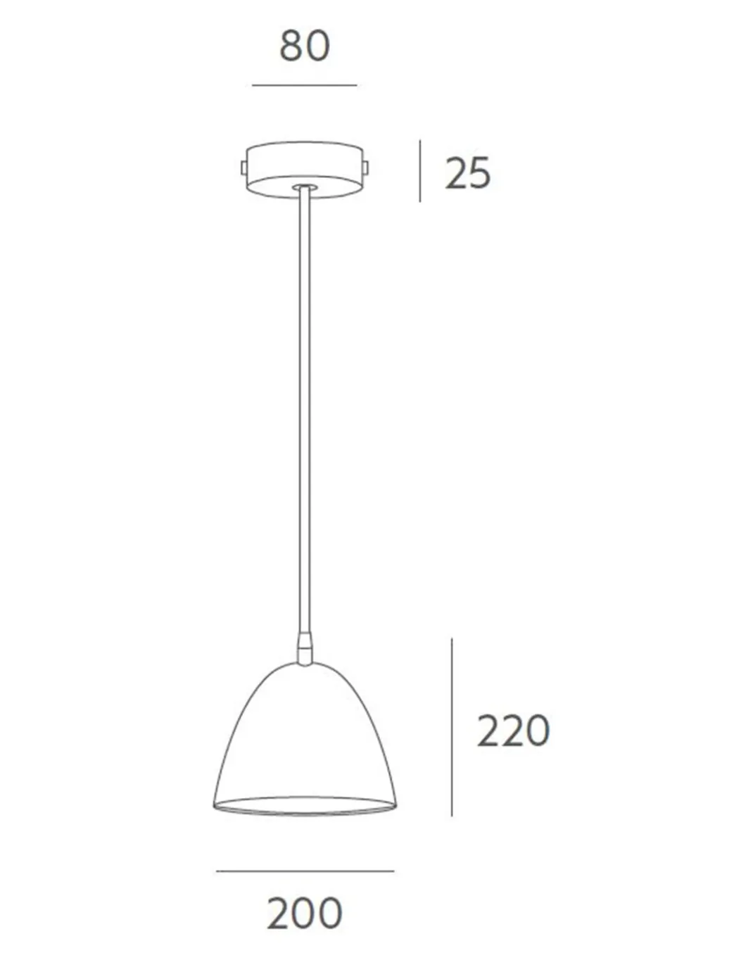 Lámpara colgante Hat – Massmi – Pantalla cónica de hierro pintado, Cable 1 metro