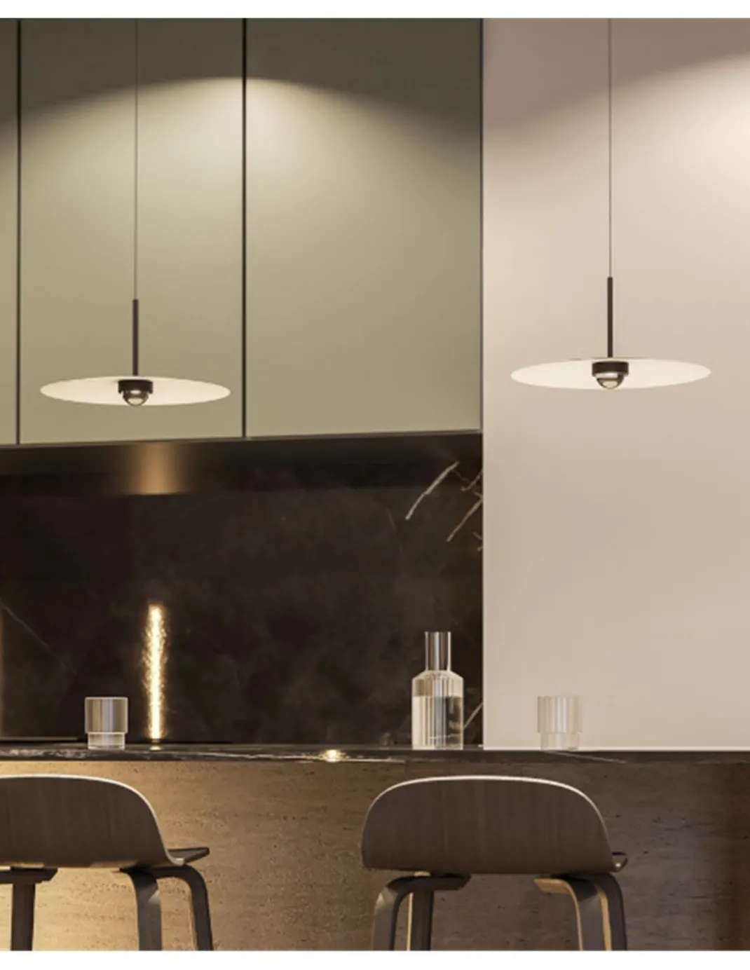 Lámpara colgante Hat S – Beneito & Faure – Lámpara de superficie LED con altura regulable