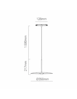 Lámpara colgante Hat 48V – Beneito & Faure – Lámpara de carril LED con altura regulable