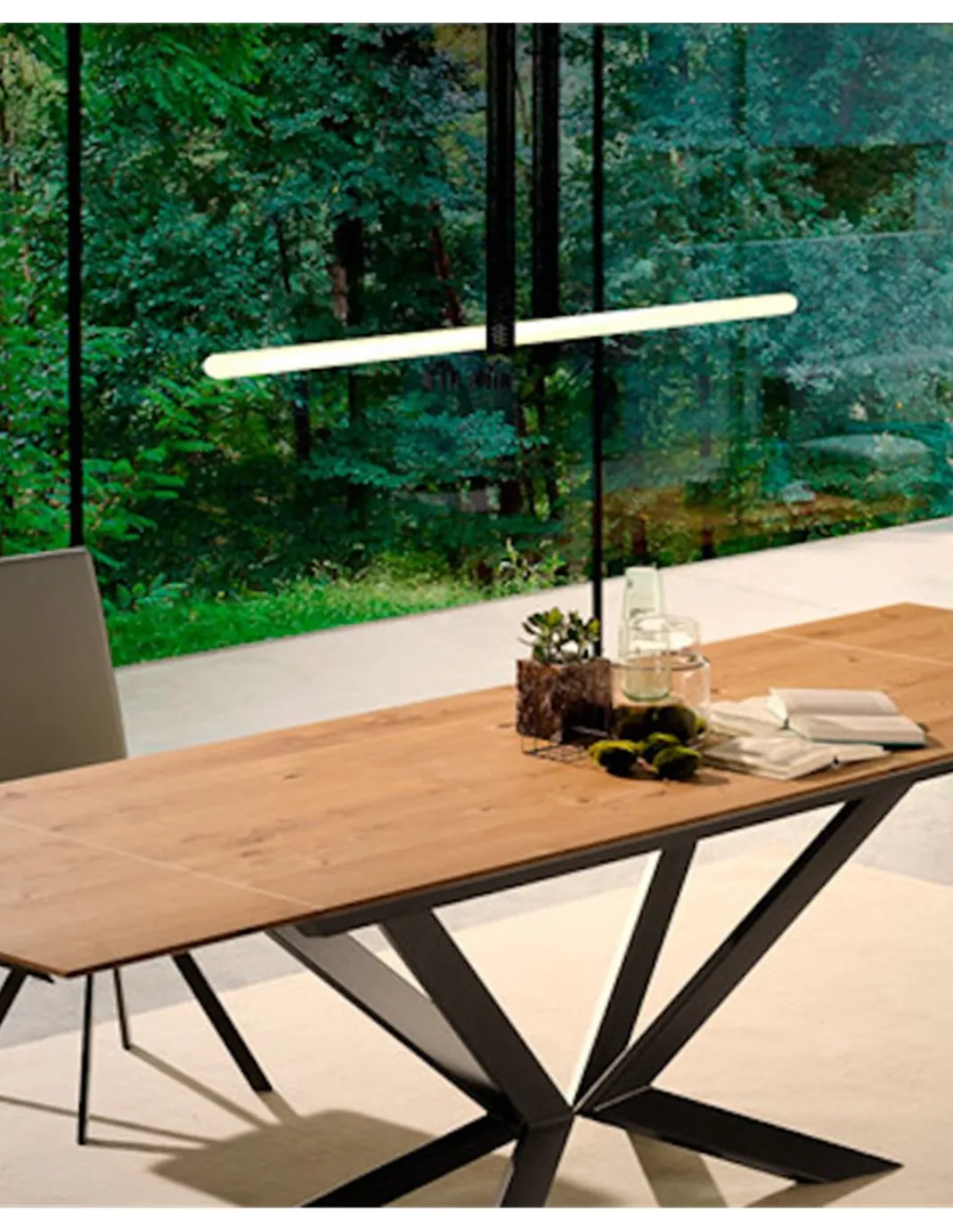 Lámpara colgante Hikari - MYO - Lámpara de techo lineal LED, de altura ajustable