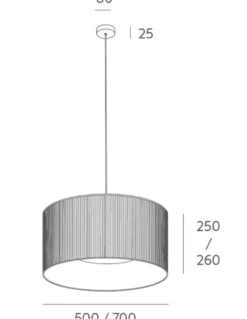 Lámpara colgante In Translucent – Massmi – Pantalla plisada, Diámetro: 50/70 cm