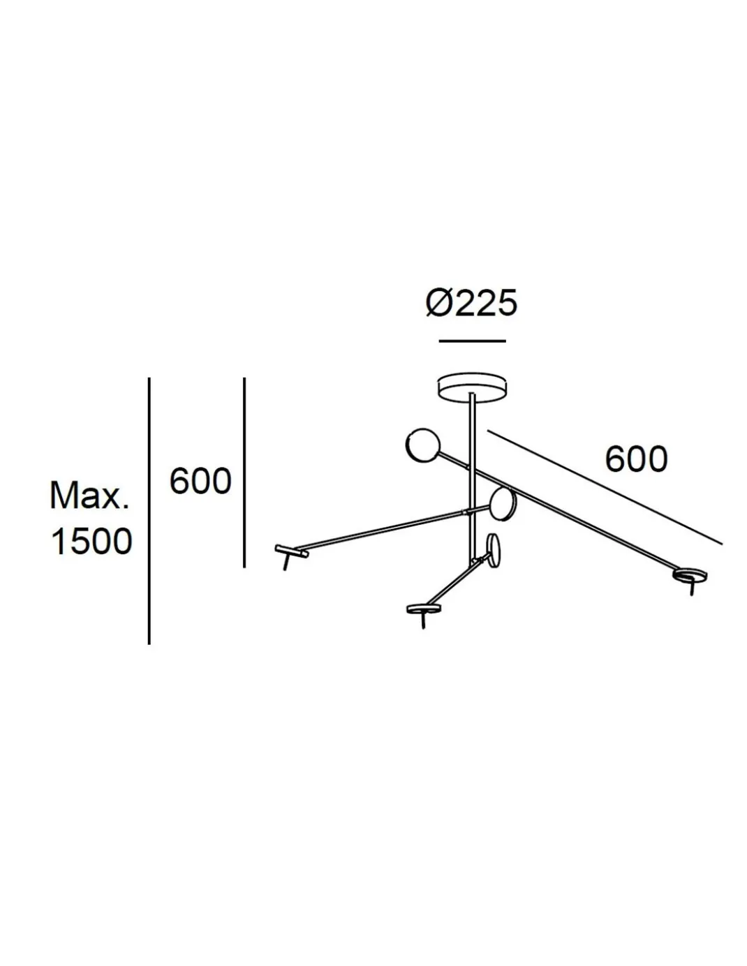 Lámpara colgante Invisible - LedsC4 - Diseño minimalista decorativo, LED regulable y orientable