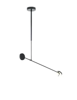 Lámpara colgante Invisible Single – LedsC4 - Diseño minimalista negro, LED regulable y orientable