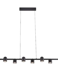 Lámpara colgante Ios – Mantra – 6 Focos orientables, Acabado blanco/negro