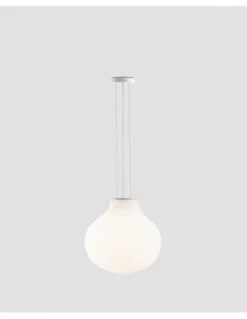 Lámpara colgante Isabelle 40 – Faro – Lámpara de cristal, acabado blanco