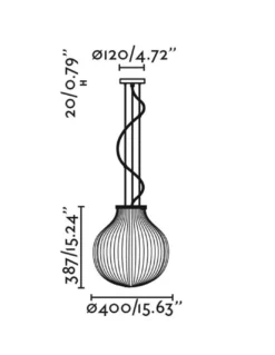 Lámpara colgante Isabelle 40 – Faro – Lámpara de cristal, acabado blanco