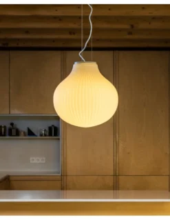 Lámpara colgante Isabelle 40 – Faro – Lámpara de cristal, acabado blanco