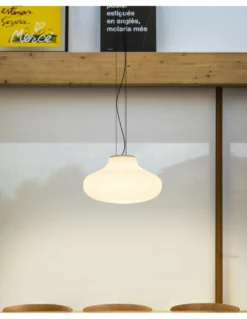 Lámpara colgante Isabelle 50 – Faro – Lámpara de cristal, acabado blanco