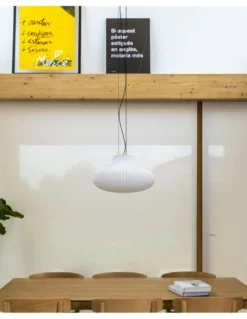 Lámpara colgante Isabelle 50 – Faro – Lámpara de cristal, acabado blanco