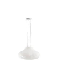 Lámpara colgante Isabelle 50 – Faro – Lámpara de cristal, acabado blanco