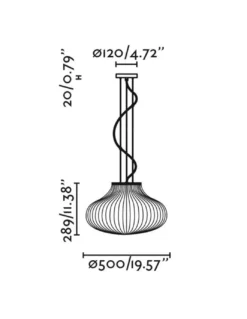 Lámpara colgante Isabelle 50 – Faro – Lámpara de cristal, acabado blanco