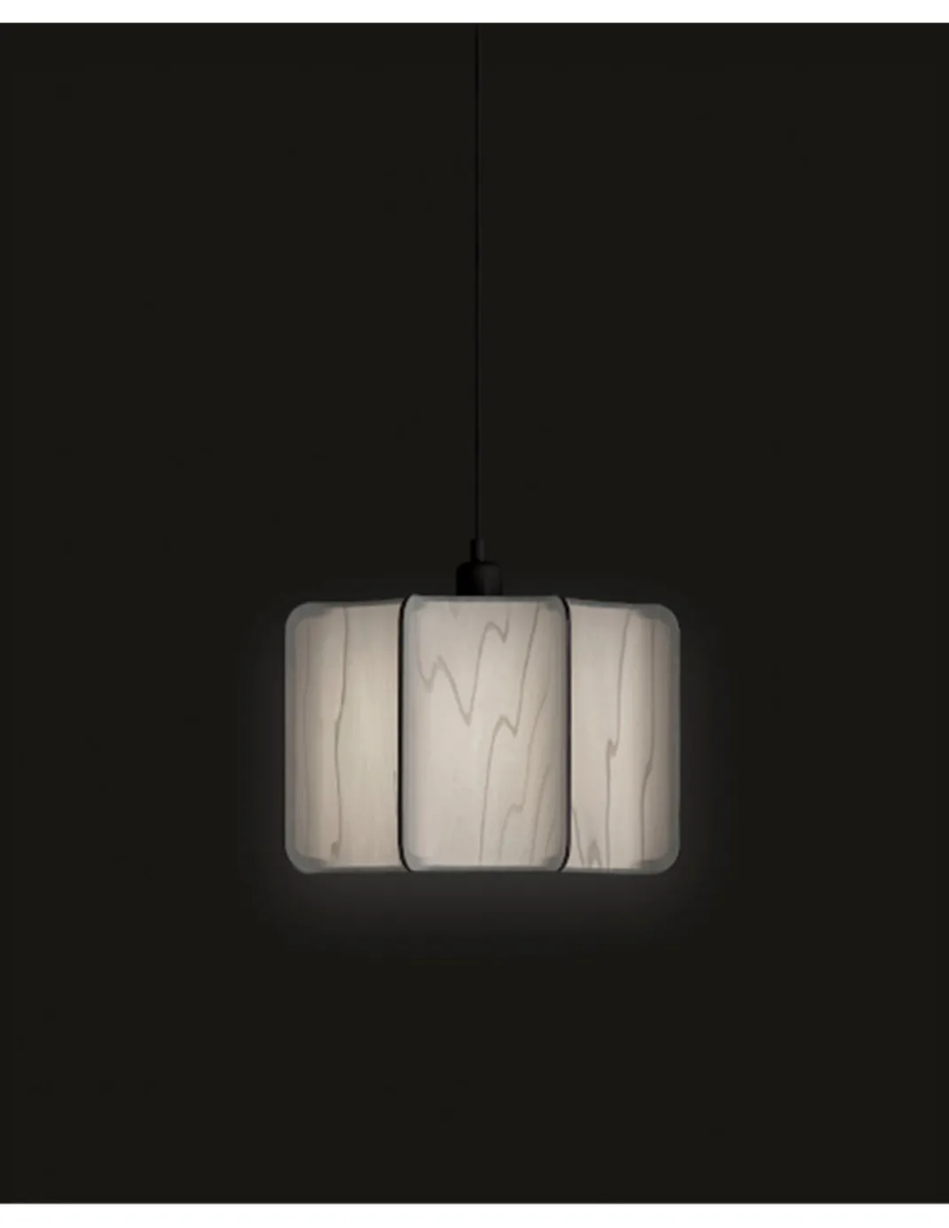 Lámpara colgante Kactos - LZF - Pantalla de madera en varios colores, diseño artesanal