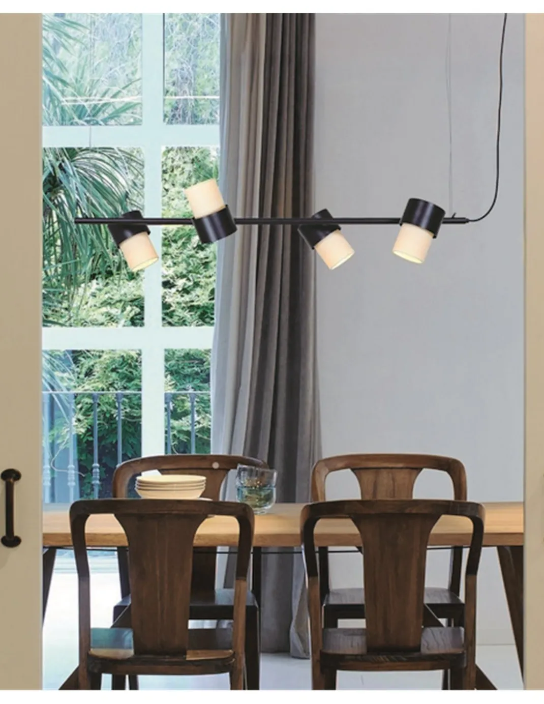 Lámpara colgante Kan C – Luxcambra – Luces orientables, pantallas de cotonet
