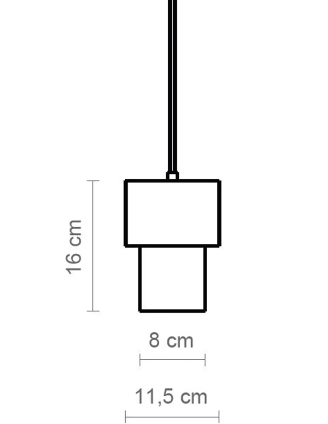 Lámpara colgante Kan XS – Luxcambra – Pantalla de metal y cotonet, Ø 11,5 cm