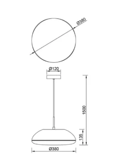 Lámpara colgante Kazz – Mantra – Acabados blanco/negro/madera/dorado, 38/50 cm