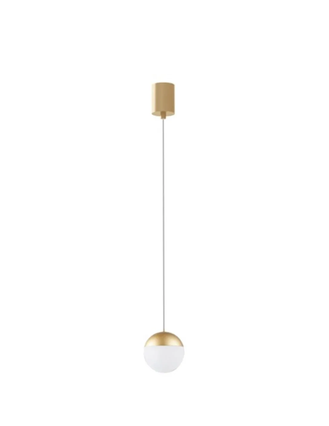Lámpara colgante Kilda – Mantra – Pantalla esférica, disponible en blanco, negro y oro