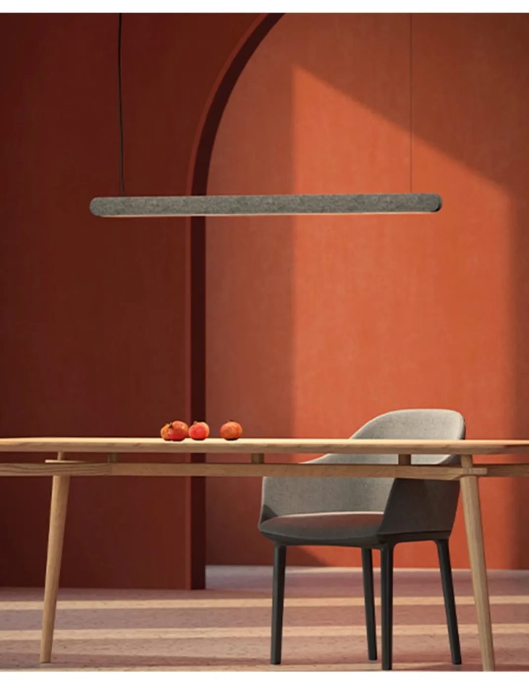 Lámpara colgante Kipu Inti – Luz Negra – Lámpara acústica con diseño lineal, fabricada en PET