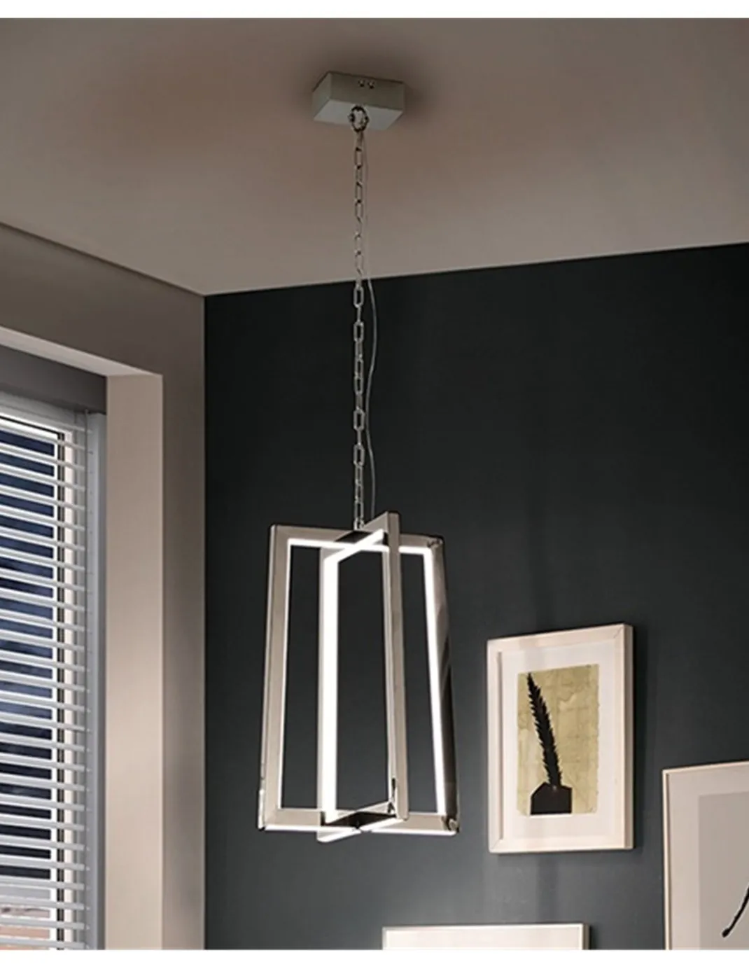 Lámpara colgante Kuma – Schuller – Lámpara de acero inoxidable LED