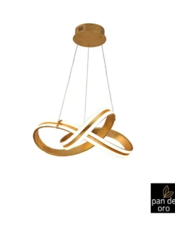 Lámpara colgante Lazas – Schuller – Lámpara LED moderna con acabado pan de oro