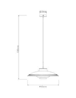 Lámpara colgante Lecarbu – AJP – Pantalla de cristal en negro y latón