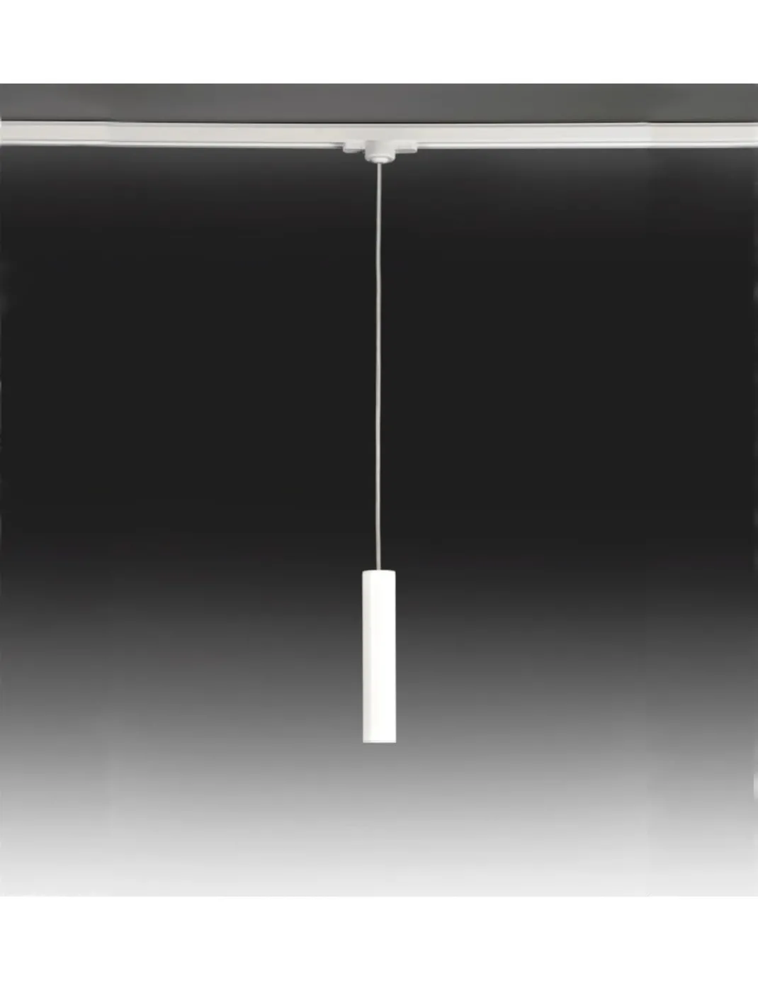 Lámpara colgante LED Ø 4 cm y 300 cm de alto de acero en 2 acabados regulable 2700K – Haul - Milán