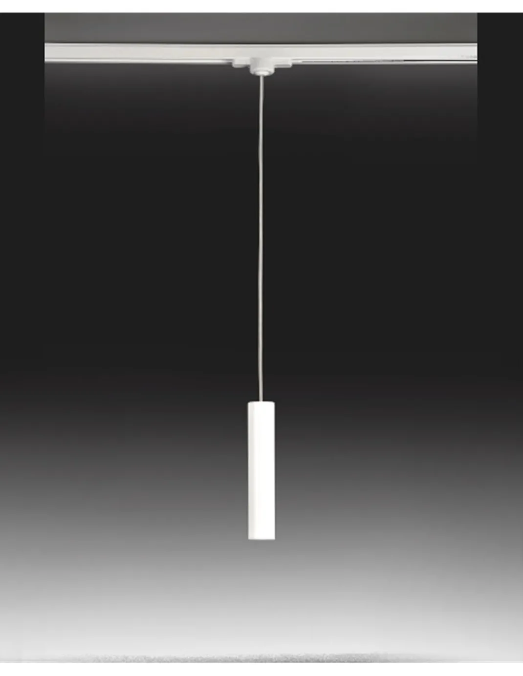 Lámpara colgante LED Ø 4 cm y 300 cm de alto de acero en 2 acabados regulable 2700K – Haul - Milán