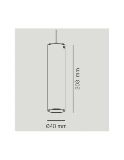 Lámpara colgante LED Ø 4 cm y 300 cm de alto de acero en 2 acabados regulable 2700K – Haul - Milán