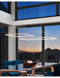 Lámpara colgante LED de metal chapada en oro mate en 2 tamaños 3000K – Geo – MYO