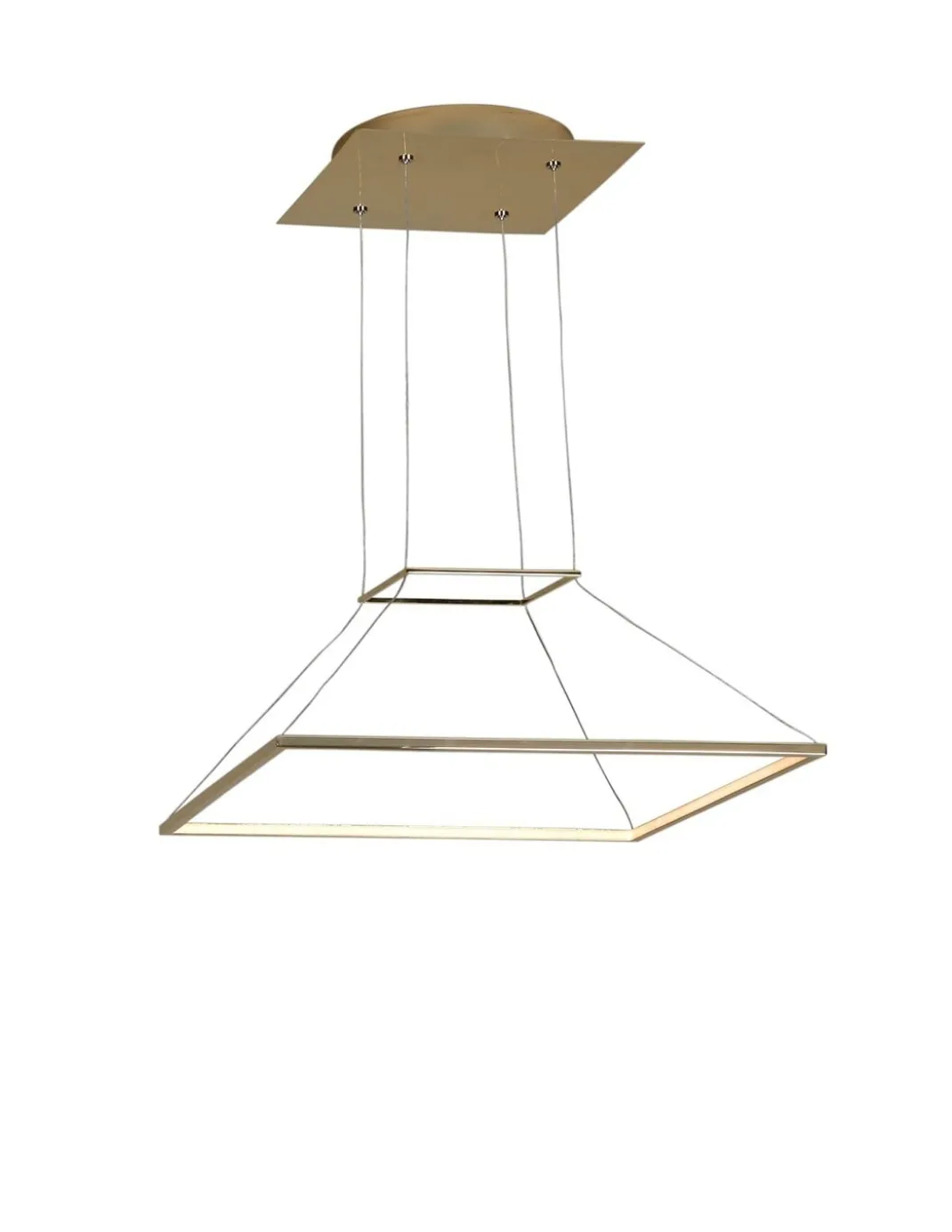 Lámpara colgante LED de metal chapada en oro mate en 2 tamaños 3000K – Geo – MYO