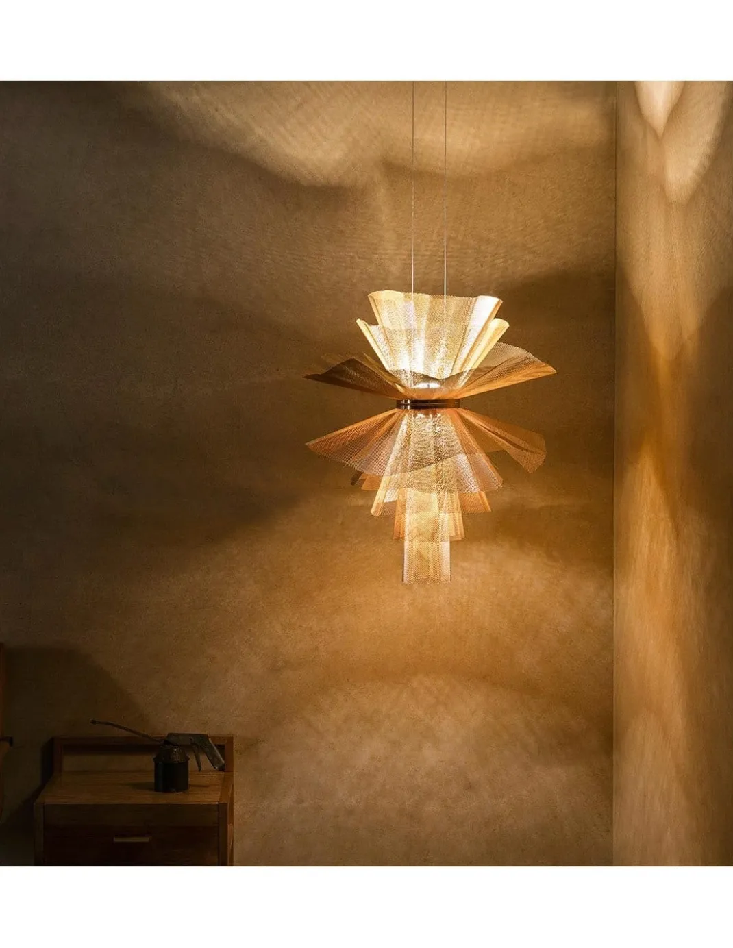 Lámpara colgante LED Messier - MYO -Diseño original de malla de acero en 2 acabados