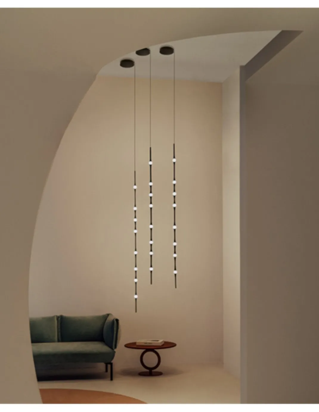 Lámpara colgante – LedsC4 - Colgante negro en 170 cm - 99,2 cm