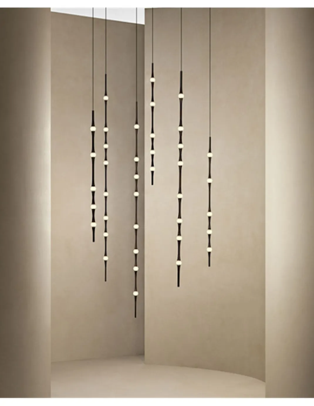 Lámpara colgante – LedsC4 - Colgante negro en 170 cm - 99,2 cm